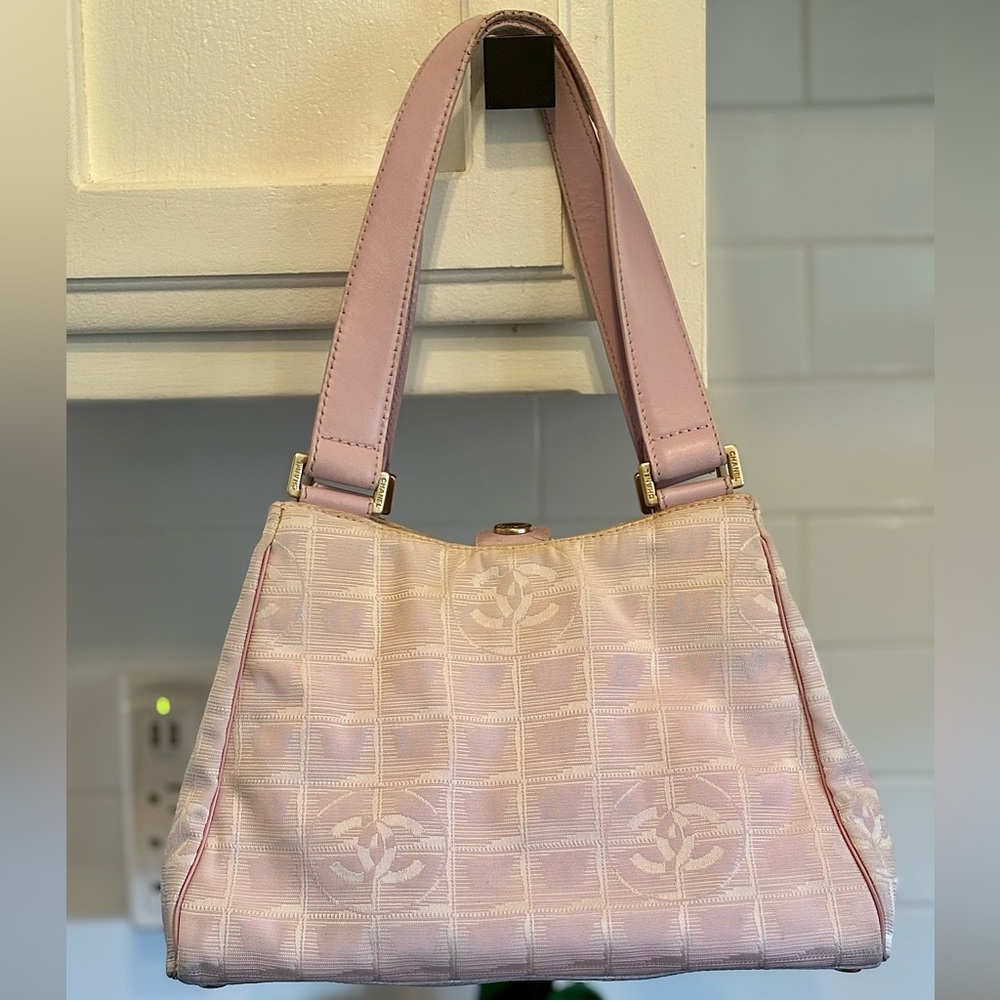 Chanel Pink Travel Tote w/ zipper charm